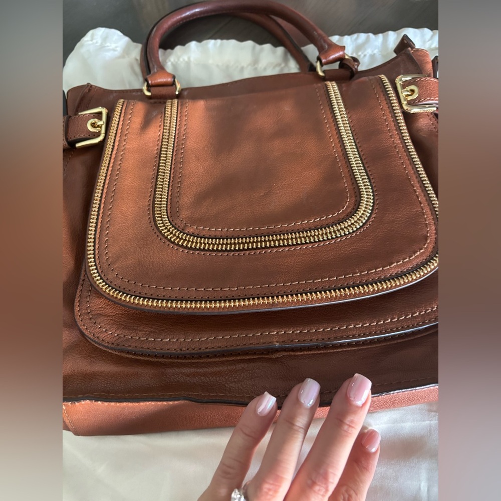 MICHAEL KORS Elegant Brown Leather Handbag Crossbody